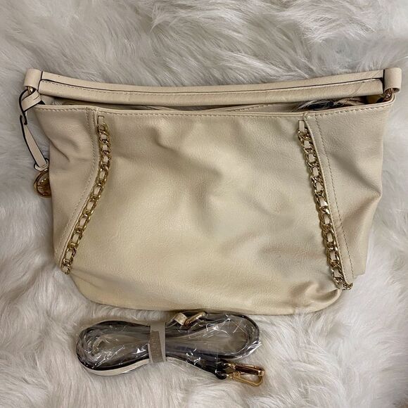Large Cream Colored Purse Bag Satchel also Crossbody - Picture 7 of 10